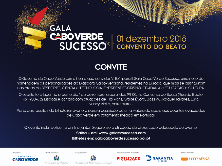Einladung zur 2. Gala Cabo Verde Sucesso